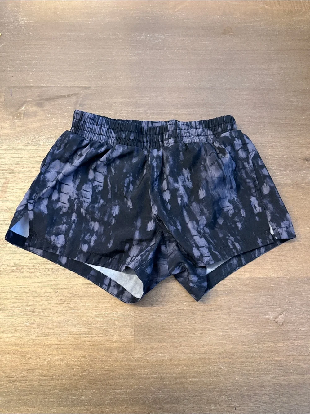 Old Navy Black and Blue Tie-Dye Kids Athletic Shorts